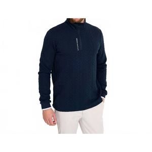 NEW ABACUS SPORTSWEAR US woburn midlayer half zip sweater in navy